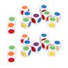 20Pcs Teaching 6 Sided Cubes 6 Colors Rounded Corner Teaching Color Dice for Educational Dice Toys