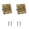 Antique Brass Cabinet Knob/Wardrobe Door Knobs/Cupboard Drawer Pull Handle/Kitchen Drawer Knob (Knob Antique, 2 Pcs)