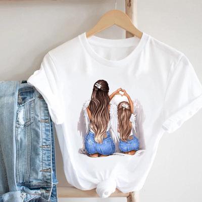 С коротким рукавом акварель мама мама мама 90-х годов женская одежда повседневная футболка с принтом летняя модная футболка женская женская футболка с рисунком