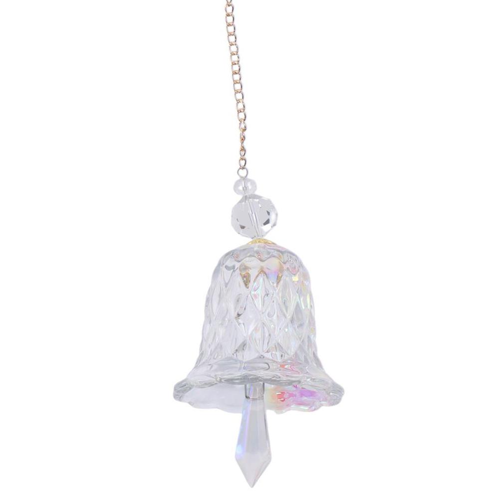 Bell Crystal Wind Chime Decoration Transparent/Colorful Home Crystal Decoration Room