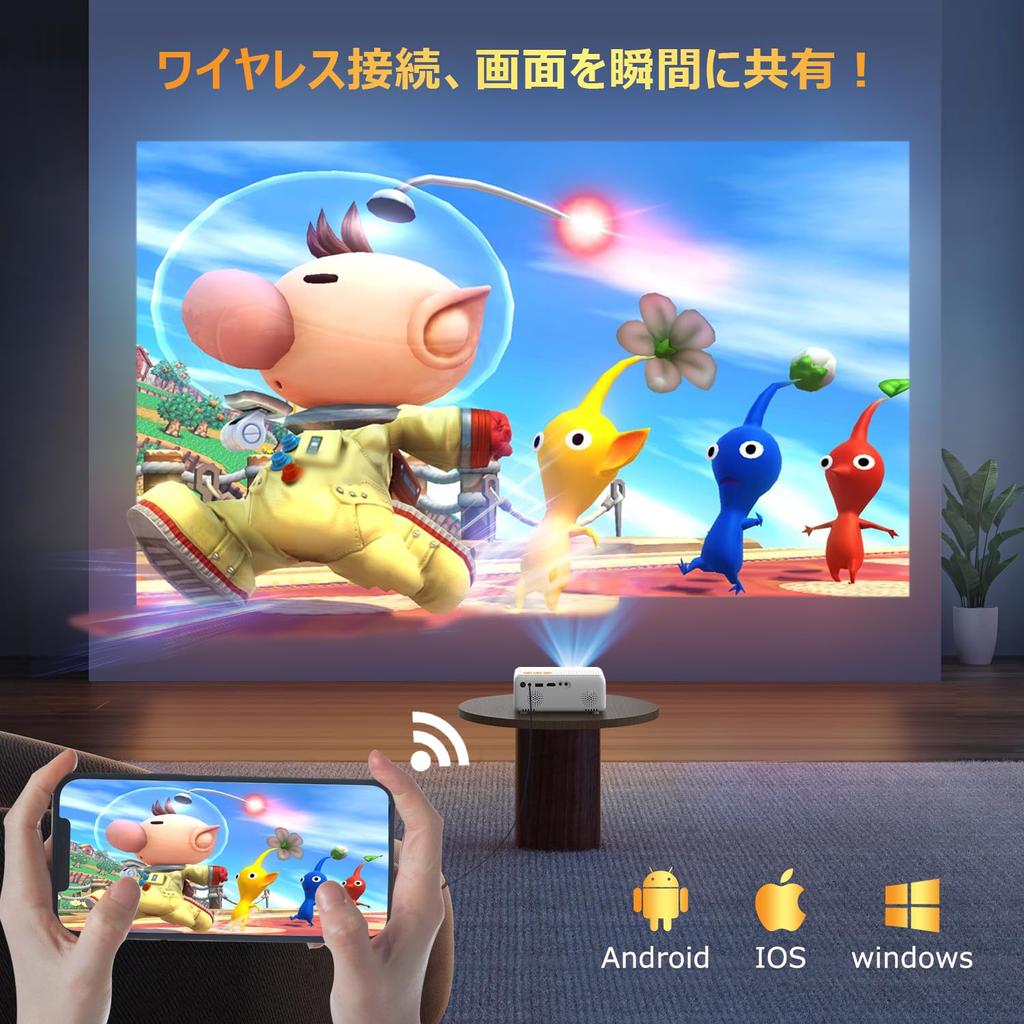 Проектор Advanced Edition Ultra для домашнего использования, высокая яркость 16000 лм, 5GWiFi, Bluetooth, совместимость с 4K, 1080P, мини, легкий, проекция на короткие расстояния