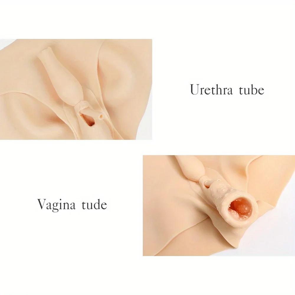 KOOMIHO Crossdresser Silicone Pants Penetratable Vagina Briefs Men Thong Be Feminine Transgender Shemale Drag Queen Cosplay