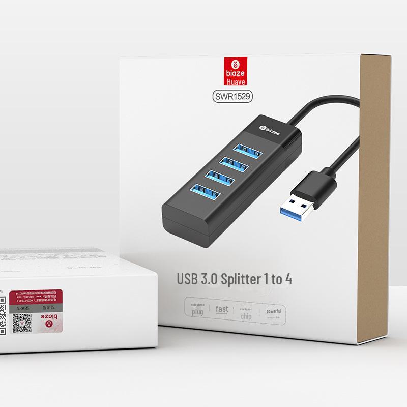 Biaz USB 3.0/3.2 Высокоскоростной 4-портовый разветвитель, 0.2 м SWR1529A
