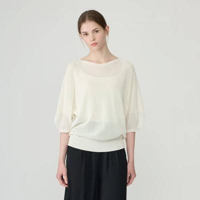 Relaxed Fit Half Sleeve Knit Pullover B6f7g476