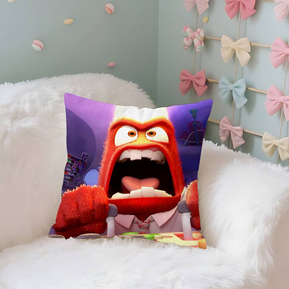 Movie IInsidesOOutCartoon Case Plush Fabric Soft Pillowcase Double Sided Print Cushion Cover Household Gifts