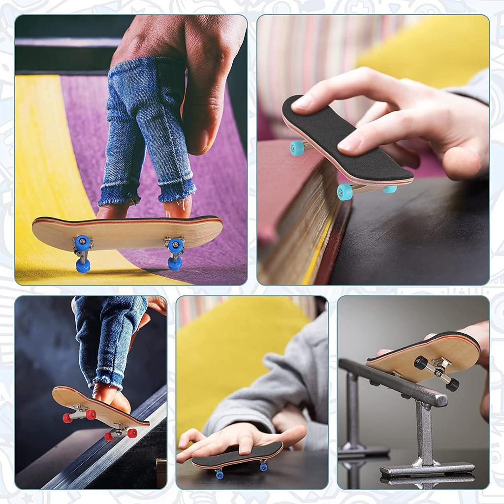 Nobuwile Finger Skateboard, Finger Skate Toy, Finger Skateboard, Mini, Portable, For Adults and Children, Fingerboard, Dedicated Case, Hand-Eye