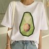 Cartoon Avocado Vegan Short Sleeve Cute T-Shirt Womens Small Fresh Casual T-Shirt Harajuku Ullzang