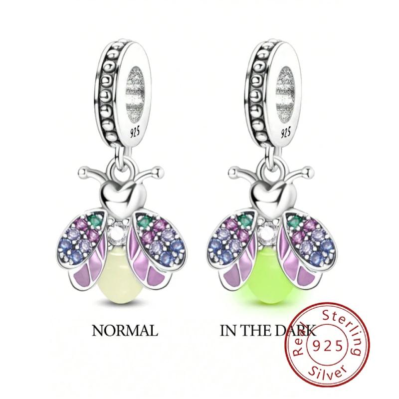 Аутентичные Медные Светящиеся Разноцветные Светлячки Пчела Декоративные Шармы Бусины Животное Подходит Для DIY Браслета Изготовление Тонких Ювелирных Изделий Подарок Персонализированных Украшений