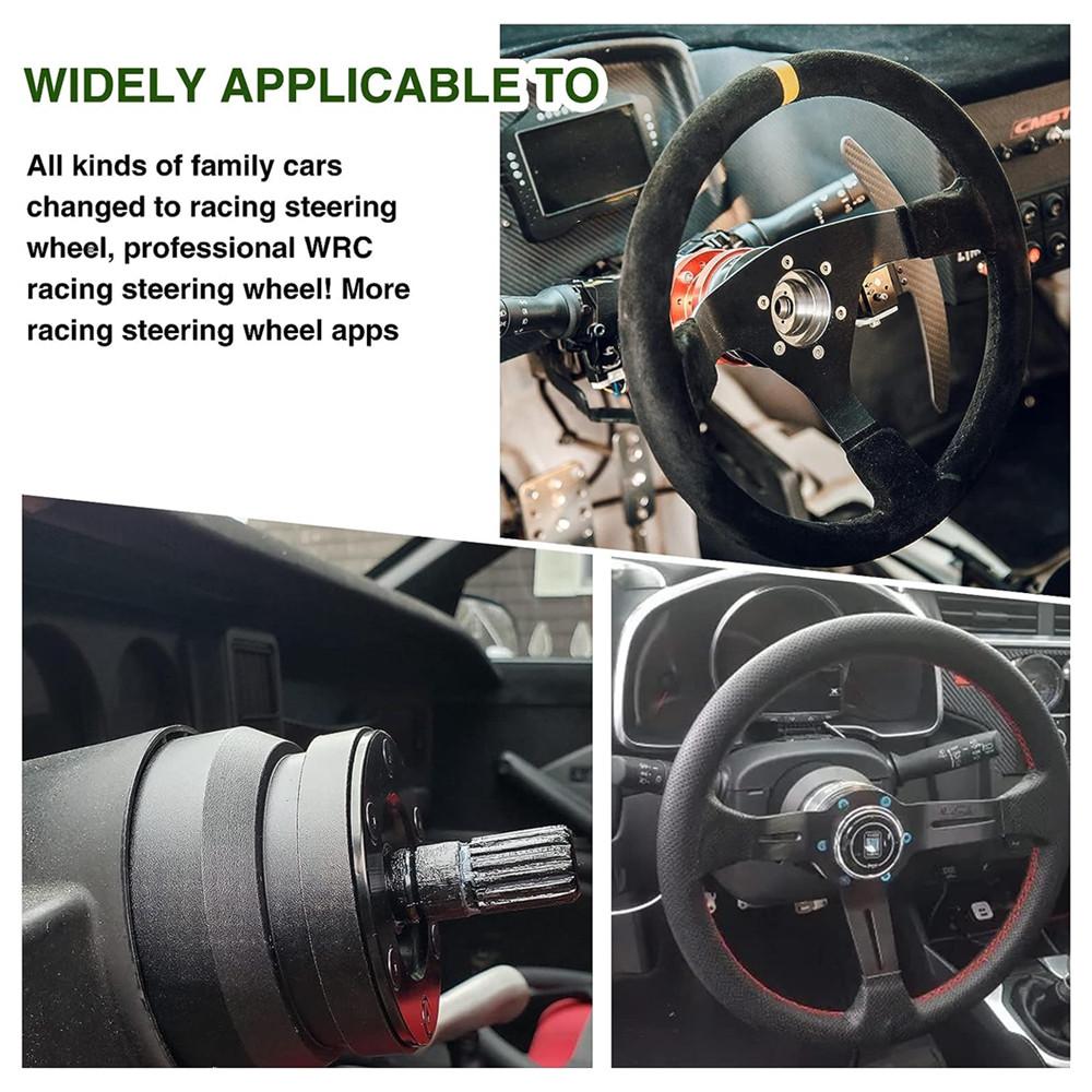 Универсальный гоночный комплект быстросъемной ступицы рулевого колеса с 6 отверстиями, адаптер для ступицы колеса, автомобильные аксессуары, замена алюминиевого сплава