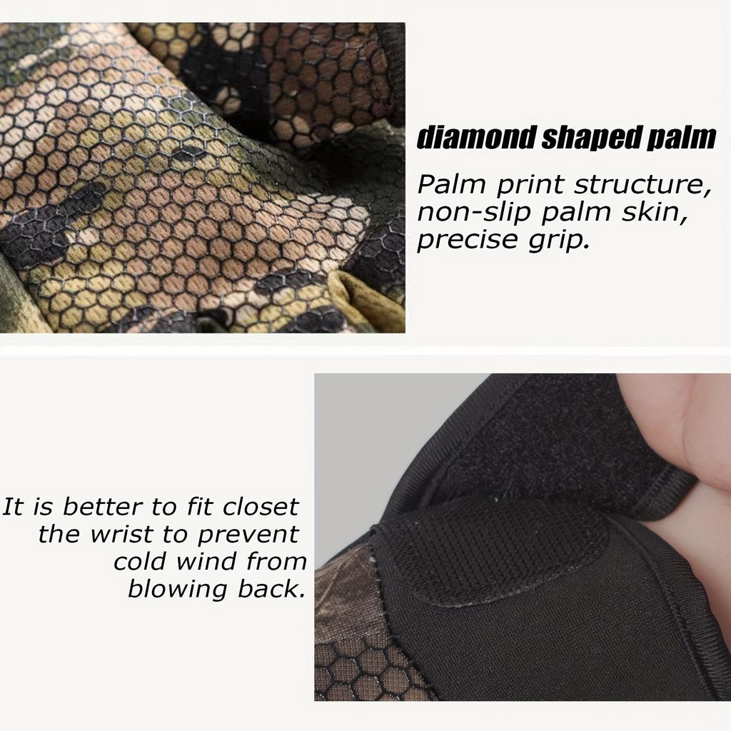 Осенне-зимние перчатки для охоты с закрытыми пальцами, защита от скольжения для сенсорного экрана, спортивные перчатки для рыбалки, перчатки для охоты и активного отдыха