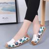 Women Shoes Ballet Summer Flower Print Women Shoes Genuine Leather Loafers Ladies Flats Shoes Woman
