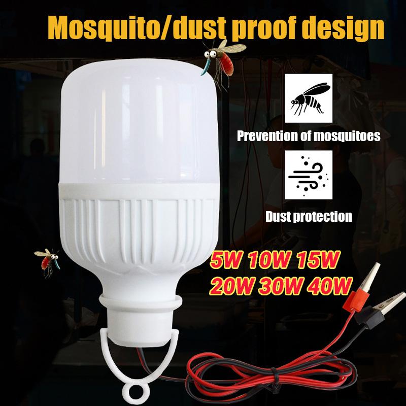 Led Light Ampoule 12V Led Bulb Lamp 20W 30W 40W Camping Lamp Spot Lamp Portable Filament Luminaria