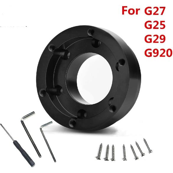 Lumclaw Для Logitech G29 G920 G923 13-дюймовая переходная пластина для рулевого колеса 70 мм PCD Модификация для игры в гоночный автомобиль (черный)