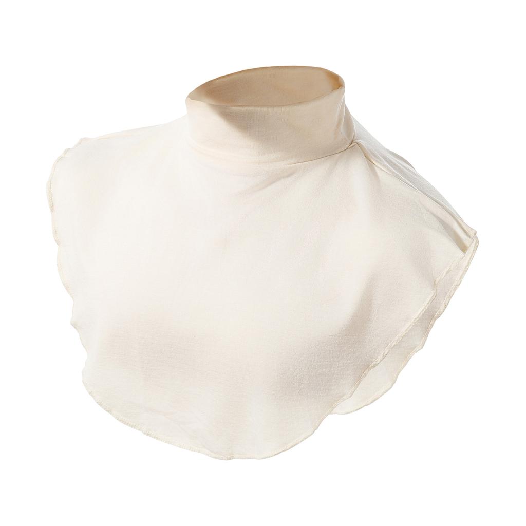 Women Muslim Modal Fake False Collar Islamic Hijab Extensions Turtleneck High Neck Cover Warmer Half Tops Hijab Scarf Crop Wrap