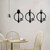 Yousheng 3Pcs/Set Metal Cutlery Wall Decoration Matte Black Spoon Fork Cutter Flatware Wall Art Sculpture Home Living Room Kitchen Wall Decorative