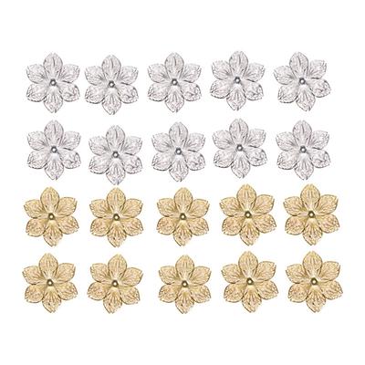 50Pcs/Set Филигрань Цветочные Ремесла Подвески Коннекторы Diy Кулон Ювелирные Изделия