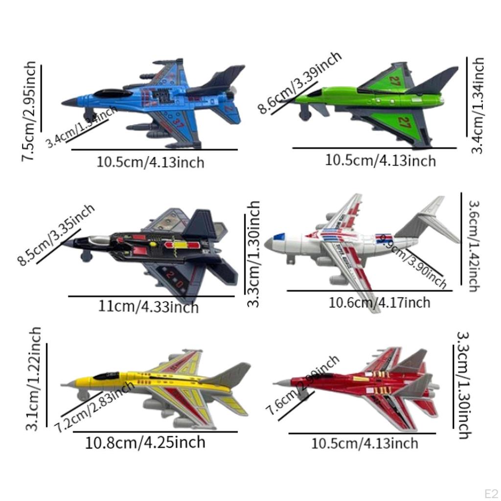6 шт. сплава самолет истребитель реактивные модели имитация орнамент транспортные самолеты