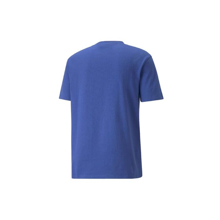 Puma X Ami Paris SS22 Embroidered Heart Casual Crew Neck Short Sleeve T-Shirt Men Tops Blue 534070-93