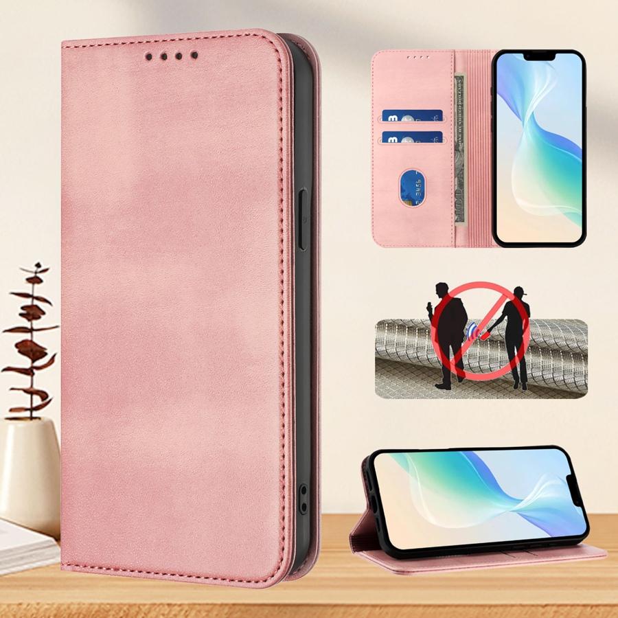 RFID Blocking Card Slots Wallet Phone Case for Redmi Note 14 13 12 11 10 9 8 Pro Xiaomi 15 14 13 12 11 10 Strong Magnetic PU Leather Case with Holder