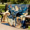 1pc Batman, Superhero Outdoor Flannel Throw Blanket Soft, Lightweight & Warm for Sofa, Office