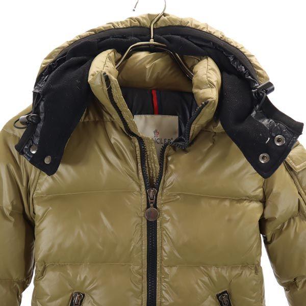 Moncler Пуховик с капюшоном 6A Коричневый Детский Б/У
