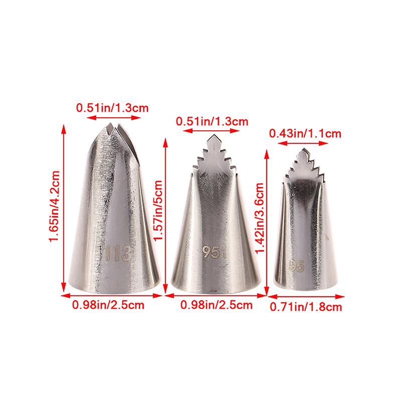 3 шт./набор 95#951#113# Листья насадки для глазури Подсолнух Кондитерские насадки для тортов Инструменты для украшения крема Десерты Декораторы