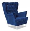 Gaja Scandinavian Family Furniture кресло с подголовником для гостиной индиго василькового цвета бархат