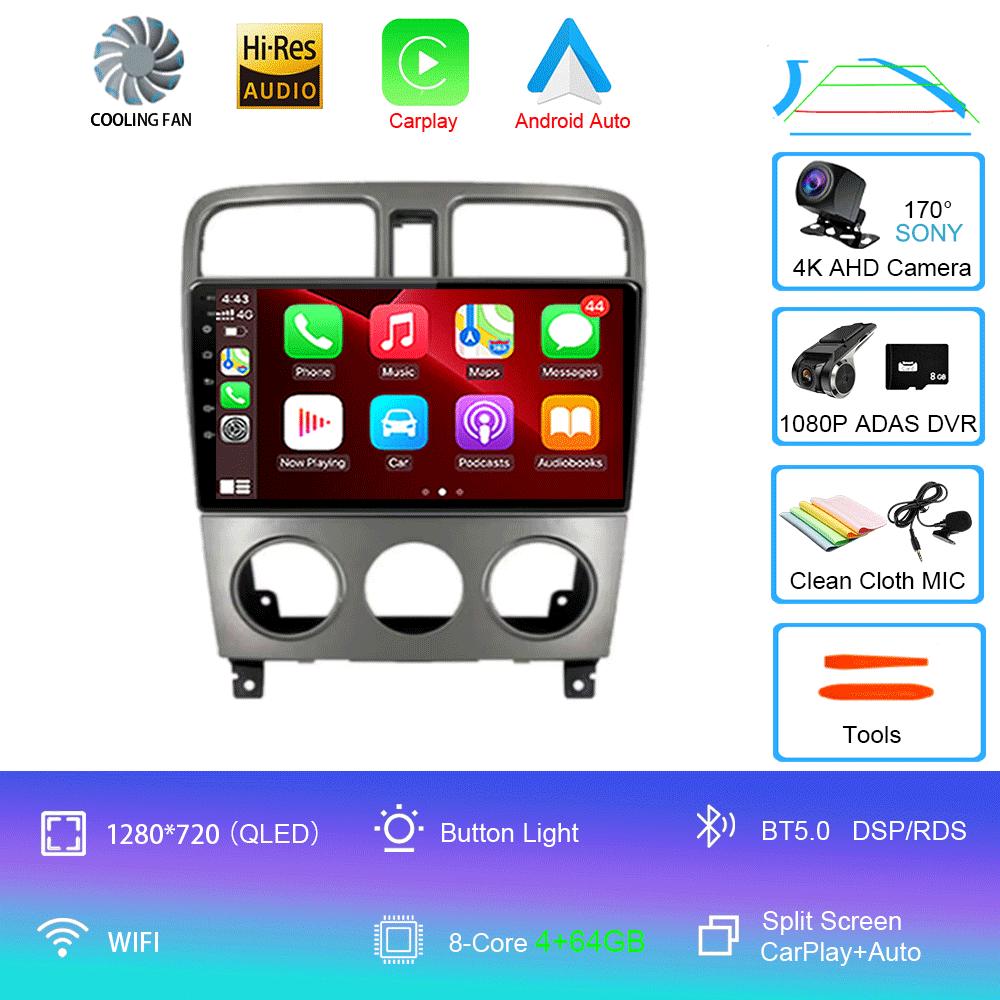 Для Subaru Forester SG 2004 - 2008 Автомобильное радио Android 14 Carplay Навигация GPS Мультимедийный проигрыватель 5GWiFi+4G стерео 2 DIN BT Авто