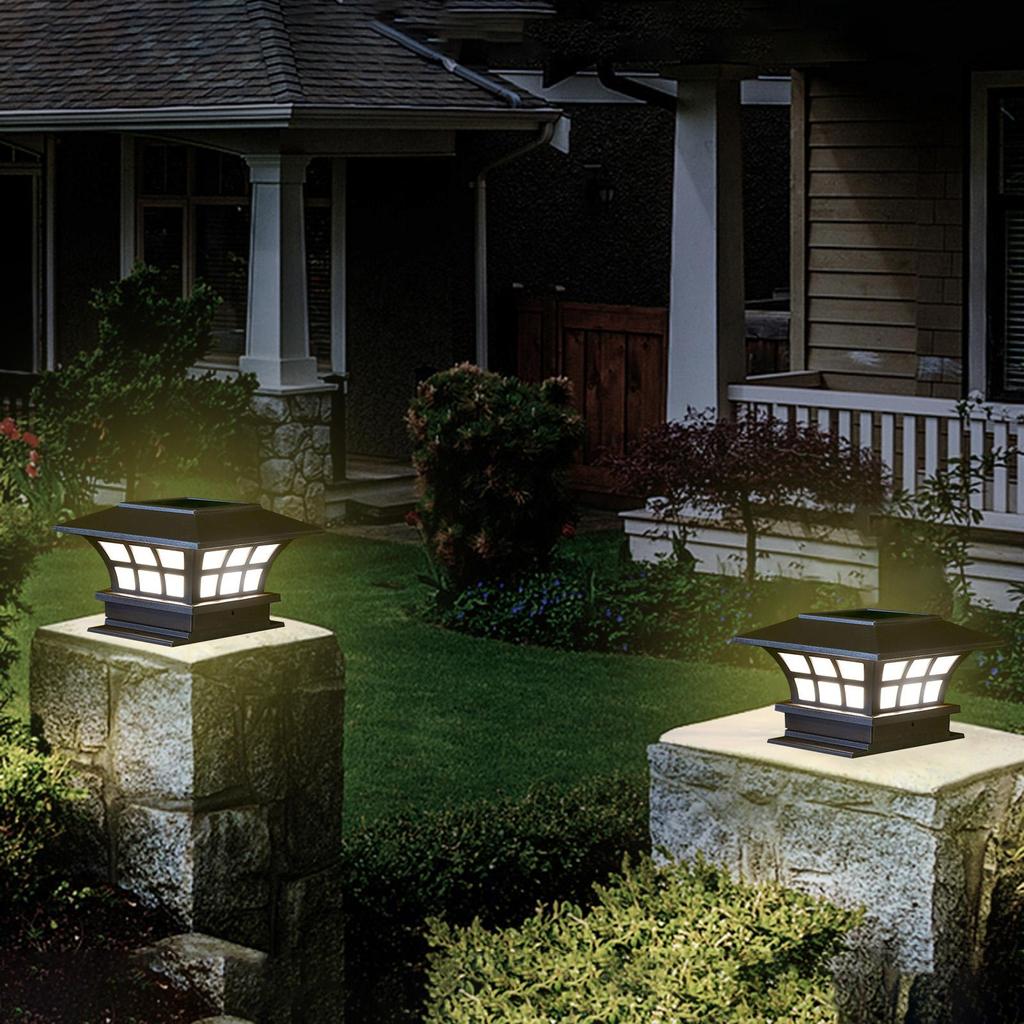 1 Вт светодиодный светильник на солнечной энергии для сада и двора, столбик, уличный светильник, чувствительное управление освещением