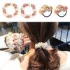 Кольцо для волос Повязка на голову Головной убор Резинка для волос Жемчуг Роза Цветок Петля для волос Жемчужная головная веревка Резинка