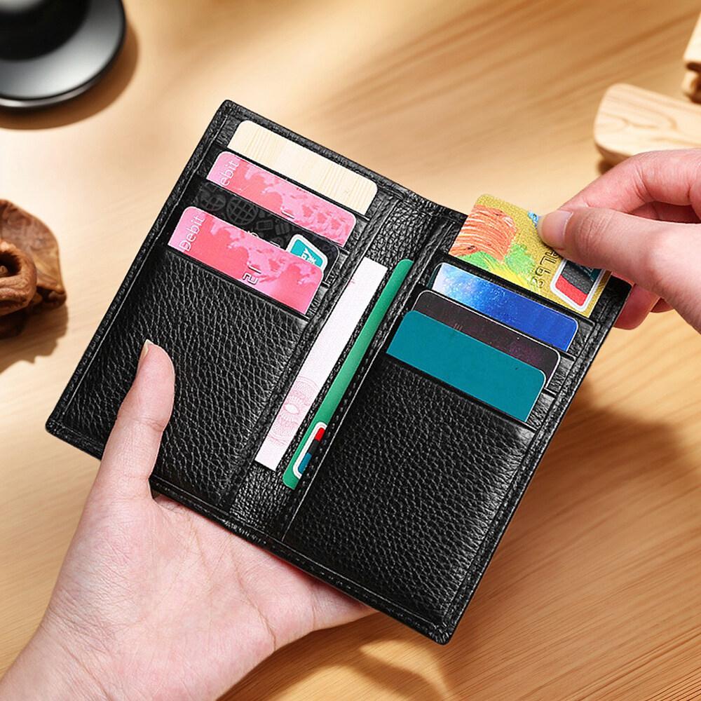 Мягкий тонкий держатель для карт из натуральной кожи для мужчин и женщин, чехлы для кредитных карт, VIP-идентификаторов, тонкие простые кошельки
