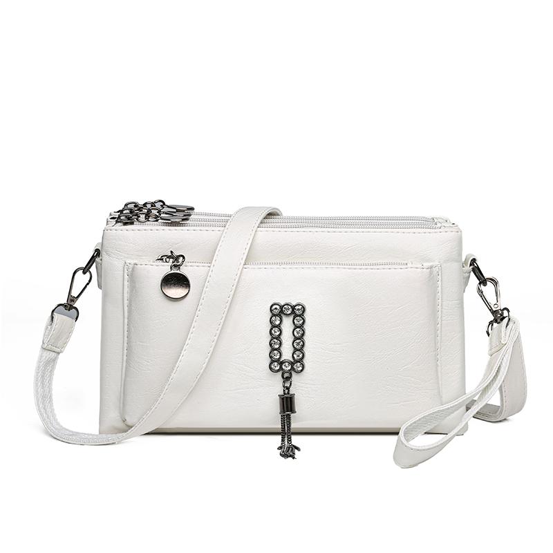 Women Shoulder Bag Soft Leather Middle-Aged Crossbody Bag for Mother Bag Large Capacity Retro Small Square Bag