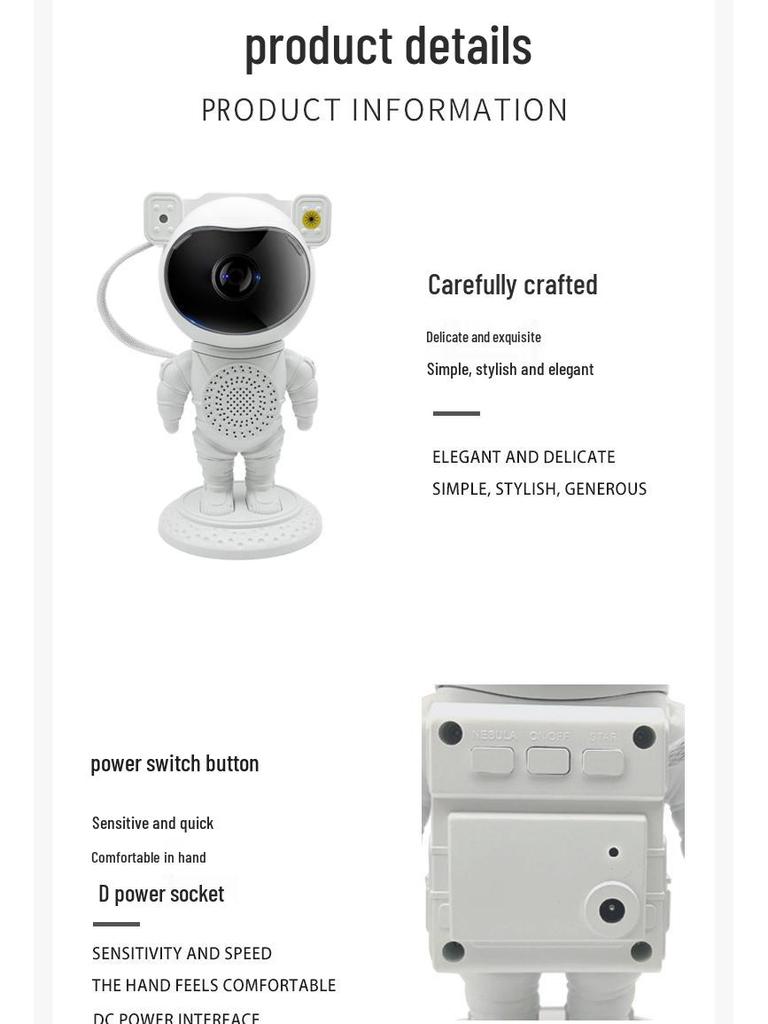 Astronaut Starry Sky Projector: Creative Bluetooth Night Light & Gift for Kids