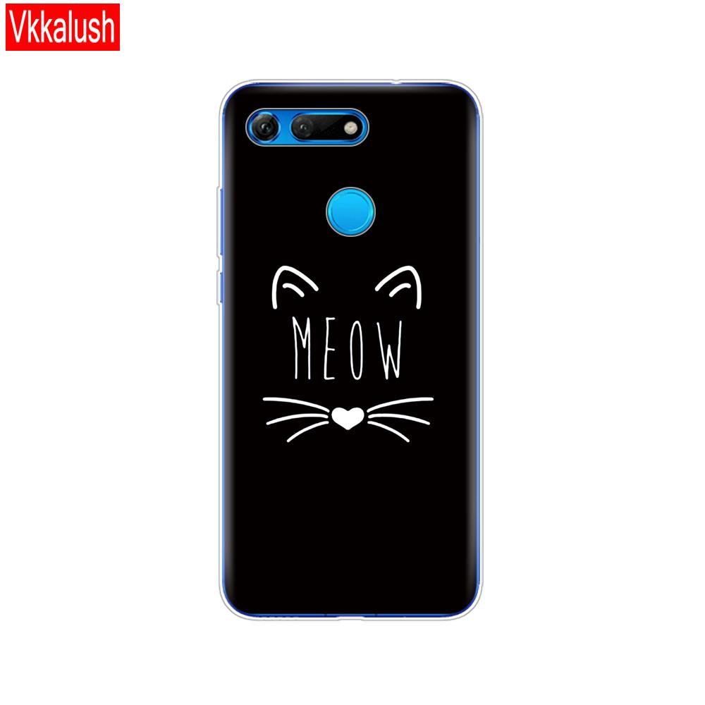 Силиконовый чехол для телефона для Huawei Honor View 20 V20, чехол из ТПУ, мягкий силиконовый чехол для Honor V20, чехол с милым животным узором