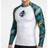 Mens Long Sleeve Rash Guard Surfing Suit Quick Dry UV Protection Swimwear Compression Fit