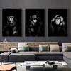 Animal Poster Posters Canvas Painting Wall Art Dark 3 Funny Monkey Posters and Prints for Living Room Home Decoration