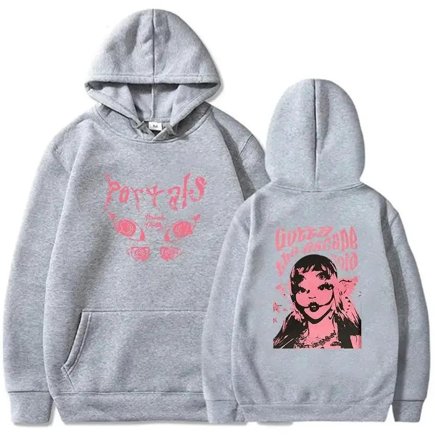 Melanie Martinez Длинные рукава с капюшоном Толстовки Harajuku Street Fashion Свитера Повседневные Portals Tour Женские унисекс толстовки от Amy Martinez
