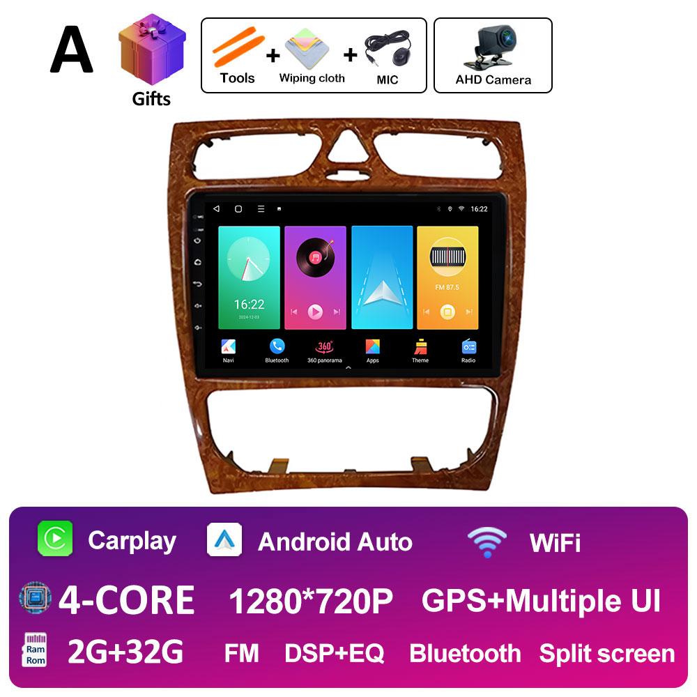 For Mercedes Benz C Class W203 C200 C320 C350 CLK W209 2002 - 2005 DSP Stereo Wireless Carplay Car Video Player WIFI Head Unit