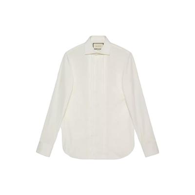 Shirts Men's White Lapel Moderate Shirt 581432-Z3599-9072