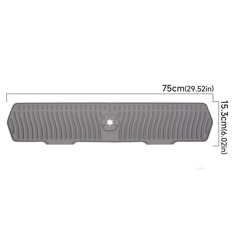 Rectangular Silicone Faucet Splash Pad Kitchen Bathroom Sink Mat Drain Pad Kitchen Decoration Silicone Mat Gadgets For Kitchen