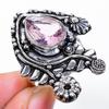 Розовый Кунцит Ручной работы Ювелирное изделие из стерлингового серебра 925 пробы Кольцо Размер 8.5 B7U38