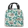 Cartoon Sloth Seamless Pattern Thermal Lunch Bag for Women Insulated Lunch Box Reusable Cooler Tote Bag for Work Picnic Travel