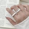 Минималистичное геометрическое открытое кольцо для женщин - Модный дизайн с изогнутой поверхностью