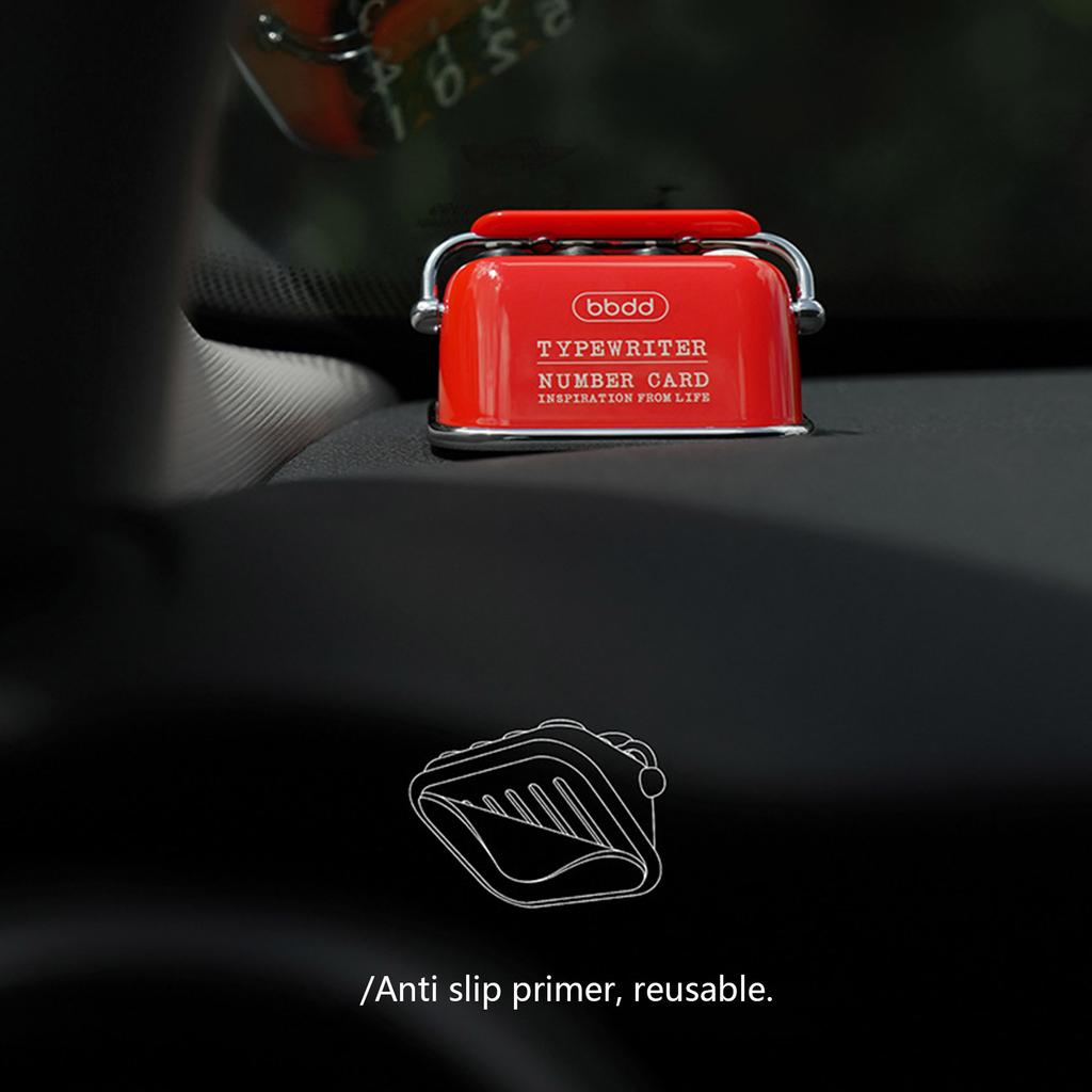 Аксессуары для салона автомобиля Ретро пишущая машинка Временная парковочная карточка Лицензия автомобиля Знак «Стоп» Номер телефона Табличка