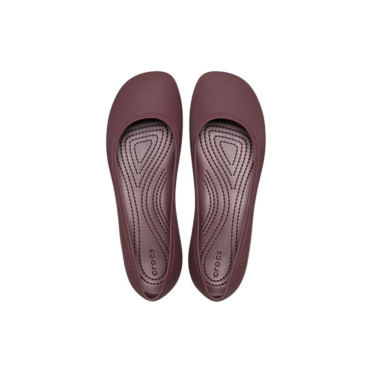 Crocs Comfortable Lightweight Versatile Flat Casual Shoes Women Shoes Deep-Purple 209384-6WD