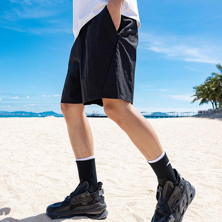 Anta Быстросохнущие повседневные спортивные дышащие шорты мужские черные 952228302-1