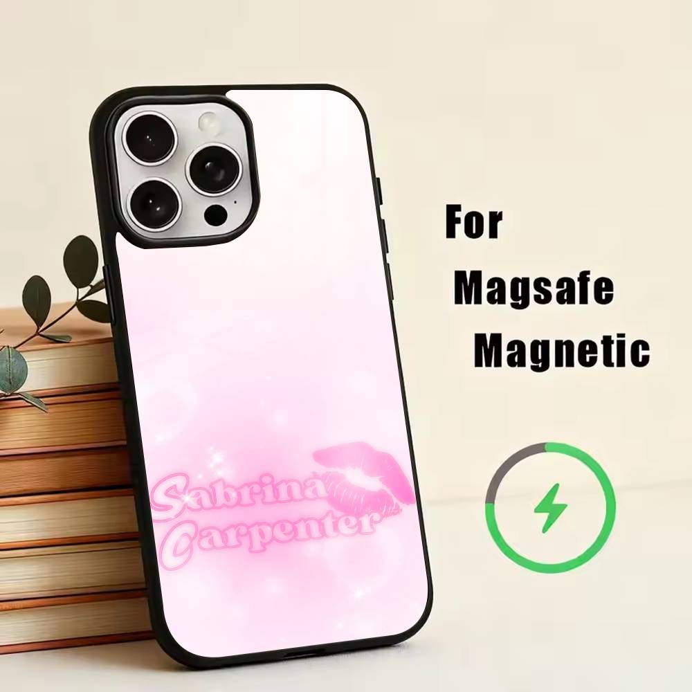 Дерзкая девушка S-Сабрина Карпентер Чехол для телефона Для iPhone17,16,15,14,13,12,11 Plus,Pro Магнитный Для Magsafe Беспроводная зарядка