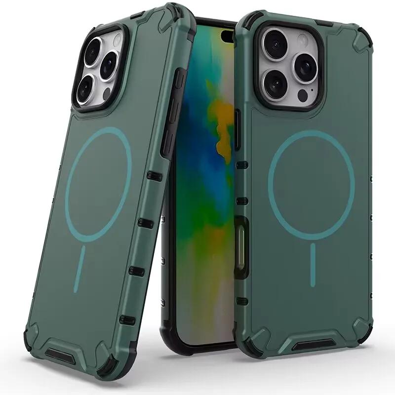 New and Cool Magnetic Wireless Charge Anti Drop Armor Case for IPhone 16 15 14 13 12 11 Pro Max Plus For Magsafe Case