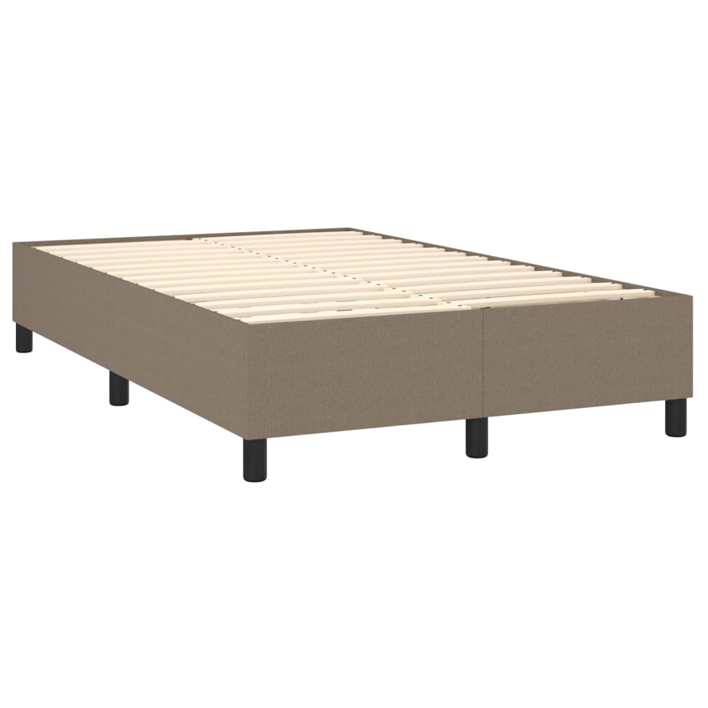 Vidaxl Континентальная кровать с матрасом, цвет тауп, ткань, 120x200 см