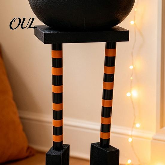 Festive Accents for Halloween Party Cauldron Candy Bowl, 20 Inch Witch Leg Dish Bucket, Decorative Props Plastic Large Pot Bucket Indoor Outdoor